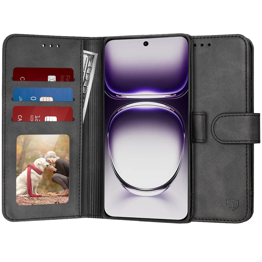 Techsuit Diary Book - θήκη για Oppo Reno12 - Μαύρο