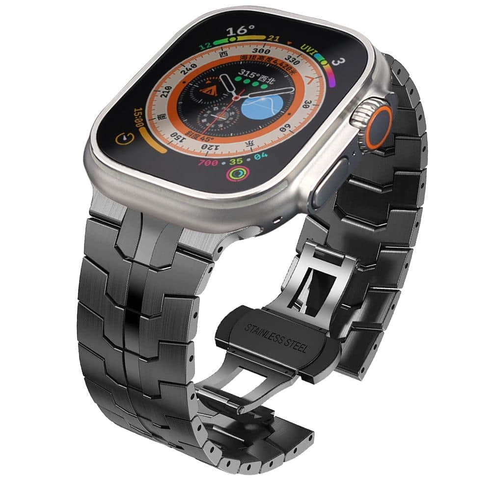Techsuit - Watchband (W063) - Apple Watch 1/2/3/4/5/6/7/8/9/10/11/SE/SE 2/SE 3/Ultra/Ultra 2/Ultra 3 (42/44/45/46/49mm) - Silvery 2