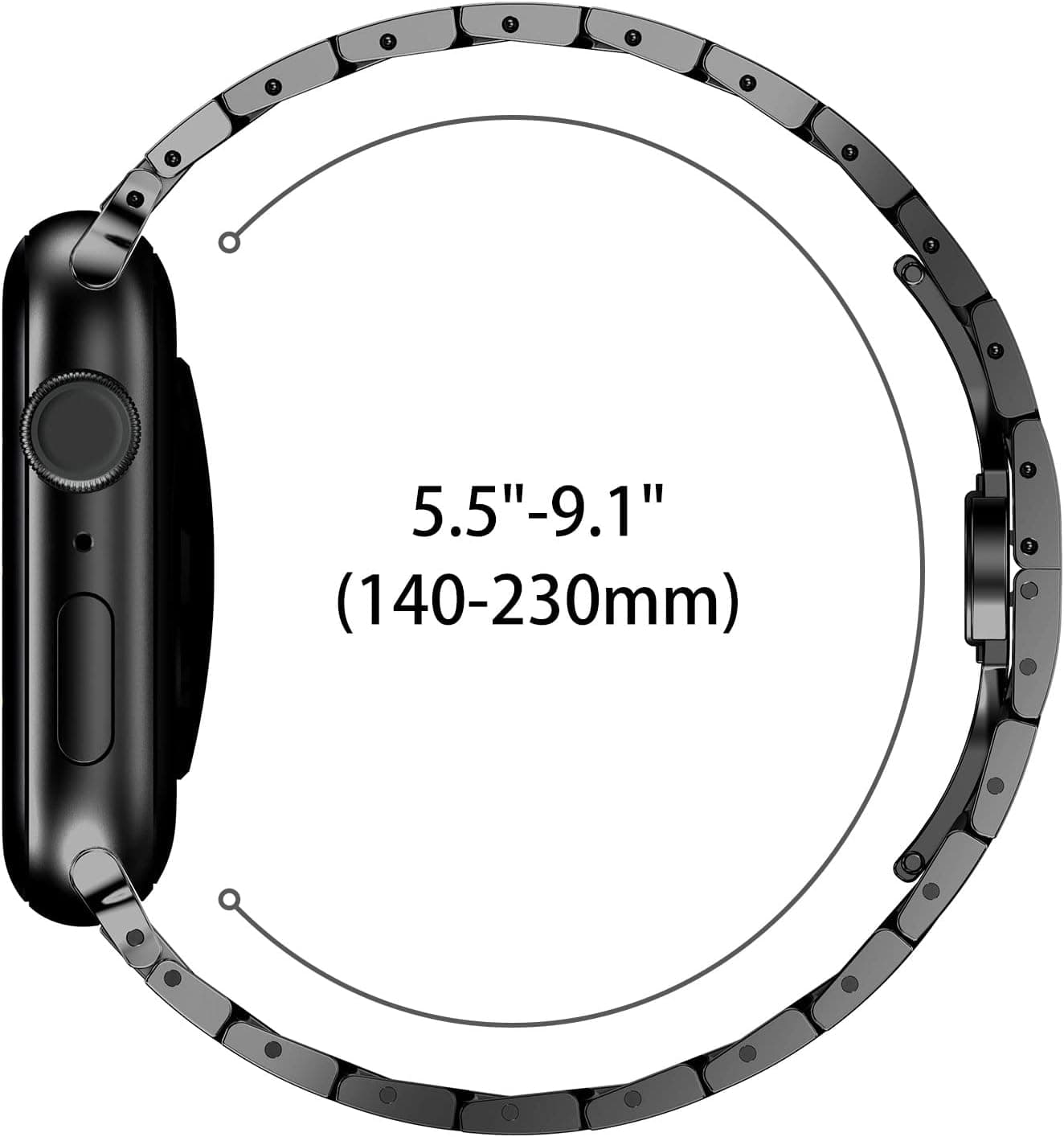Techsuit - Watchband (W063) - Apple Watch 1/2/3/4/5/6/7/8/9/10/11/SE/SE 2/SE 3/Ultra/Ultra 2/Ultra 3 (42/44/45/46/49mm) - Silvery 6