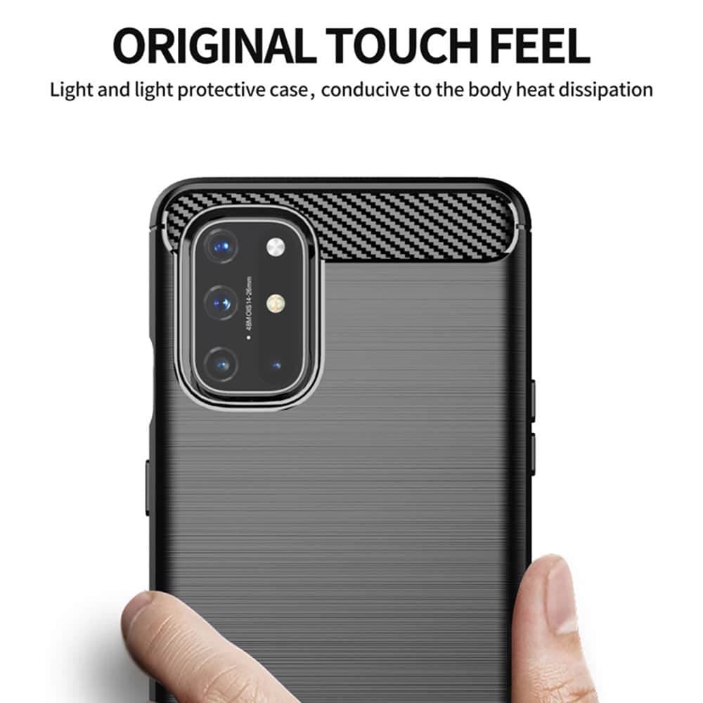 Techsuit Carbon Silicone - θήκη για Oneplus 9 - Μαύρο 2