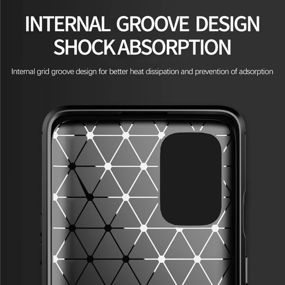 Techsuit Carbon Silicone - θήκη για Oneplus 9 - Μαύρο 3