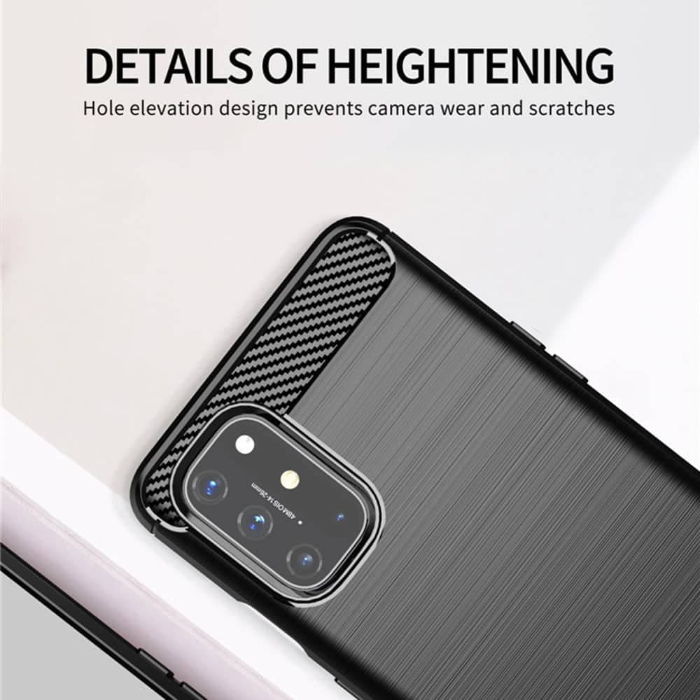 Techsuit Carbon Silicone - θήκη για Oneplus 9 - Μαύρο 4