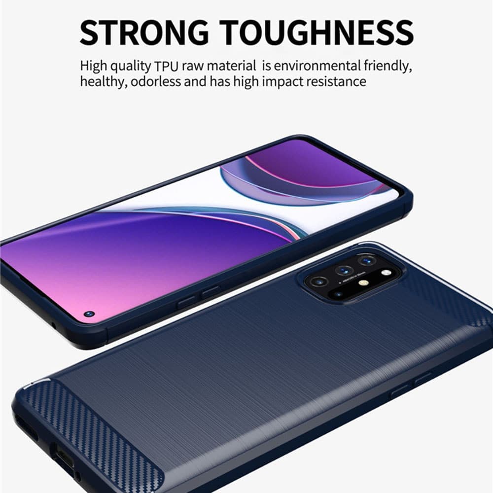 Techsuit Carbon Silicone - θήκη για Oneplus 9 - Μαύρο 6