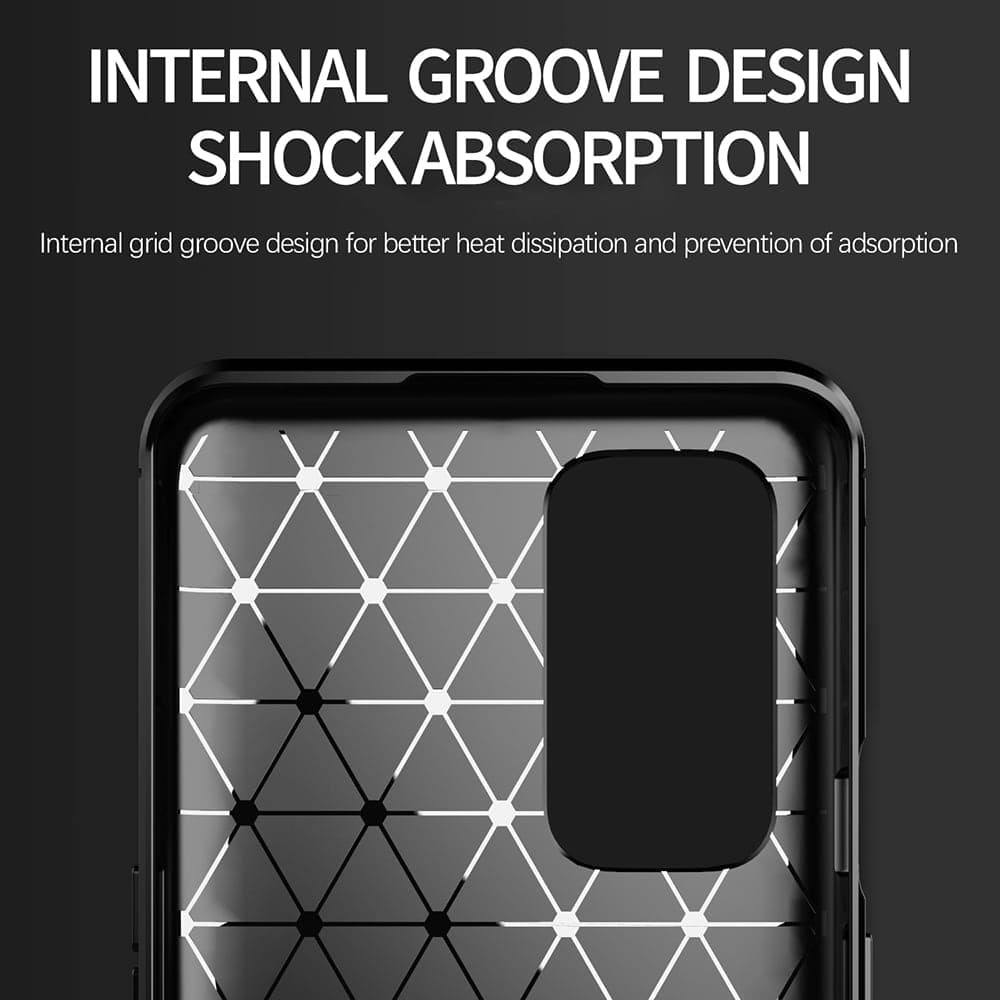 Techsuit Carbon Silicone - θήκη για Oneplus 9 Pro - Μαύρο 3