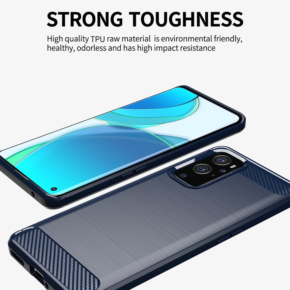 Techsuit Carbon Silicone - θήκη για Oneplus 9 Pro - Μαύρο 6