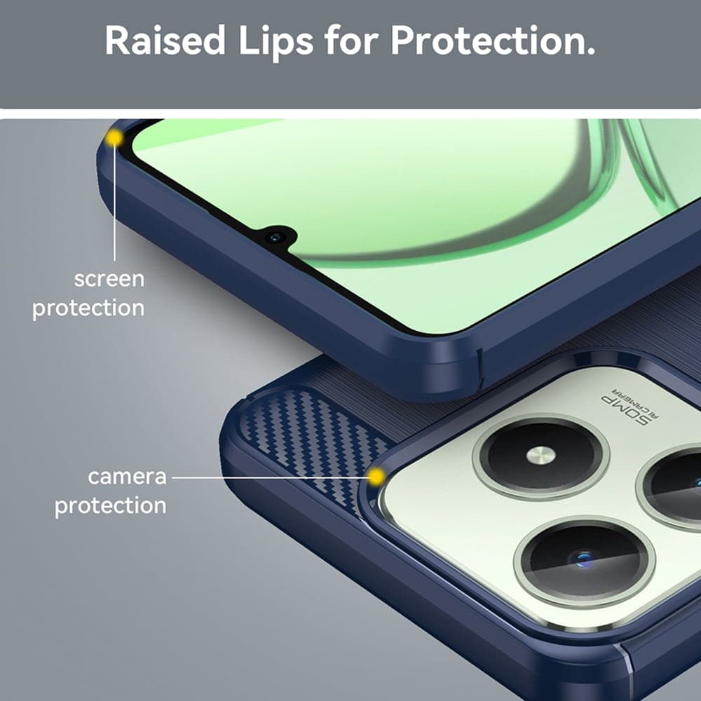 Techsuit Carbon Silicone - θήκη για Realme C61 / C63 - Μπλε 5
