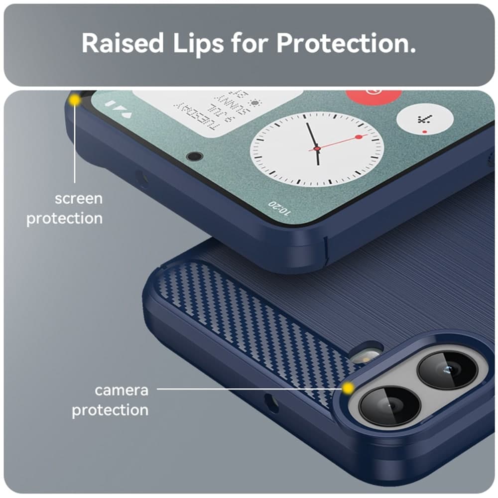 Techsuit Carbon Silicone - θήκη για Nothing CMF Phone 1 - Μπλε 3