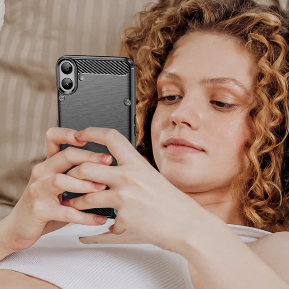 Techsuit Carbon Silicone - θήκη για Nothing CMF Phone 1 - Μαύρο 6