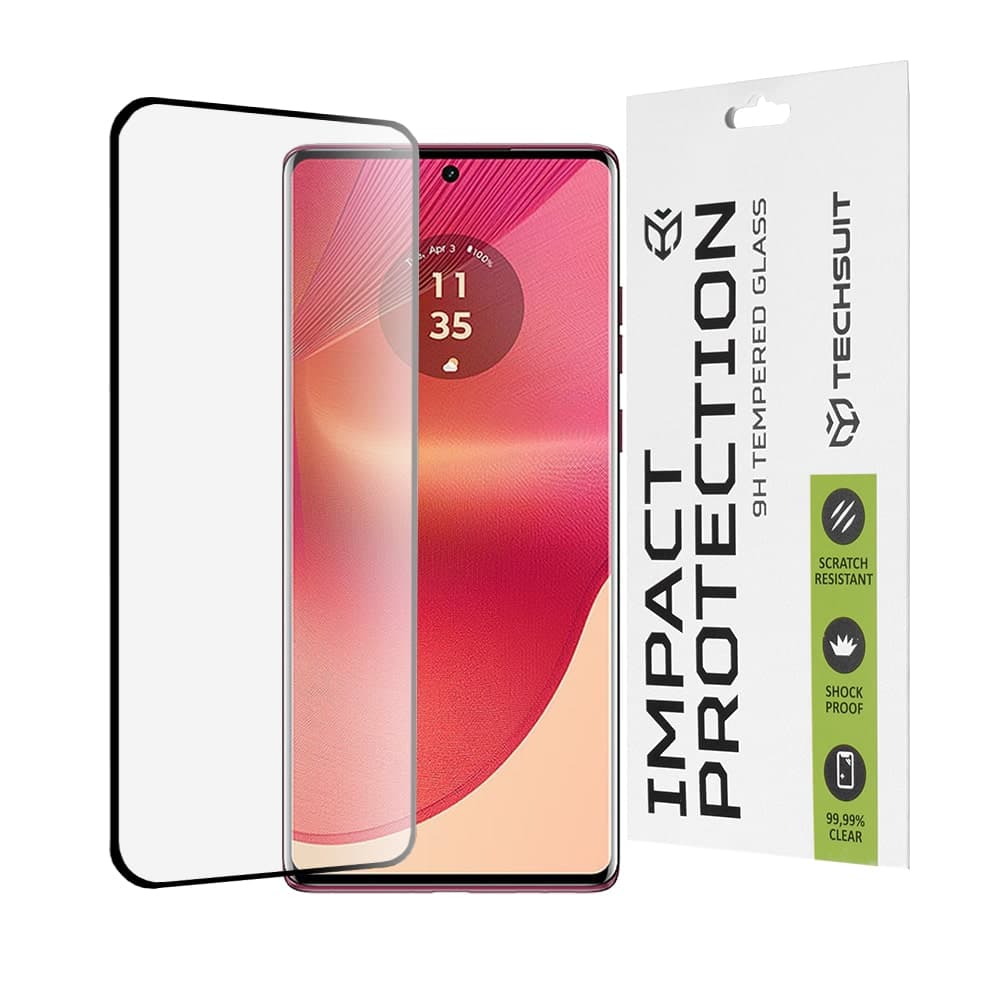 Techsuit 111D Full Cover / Full Glue Glass - θήκη για Motorola Edge 50 Fusion - Μαύρο