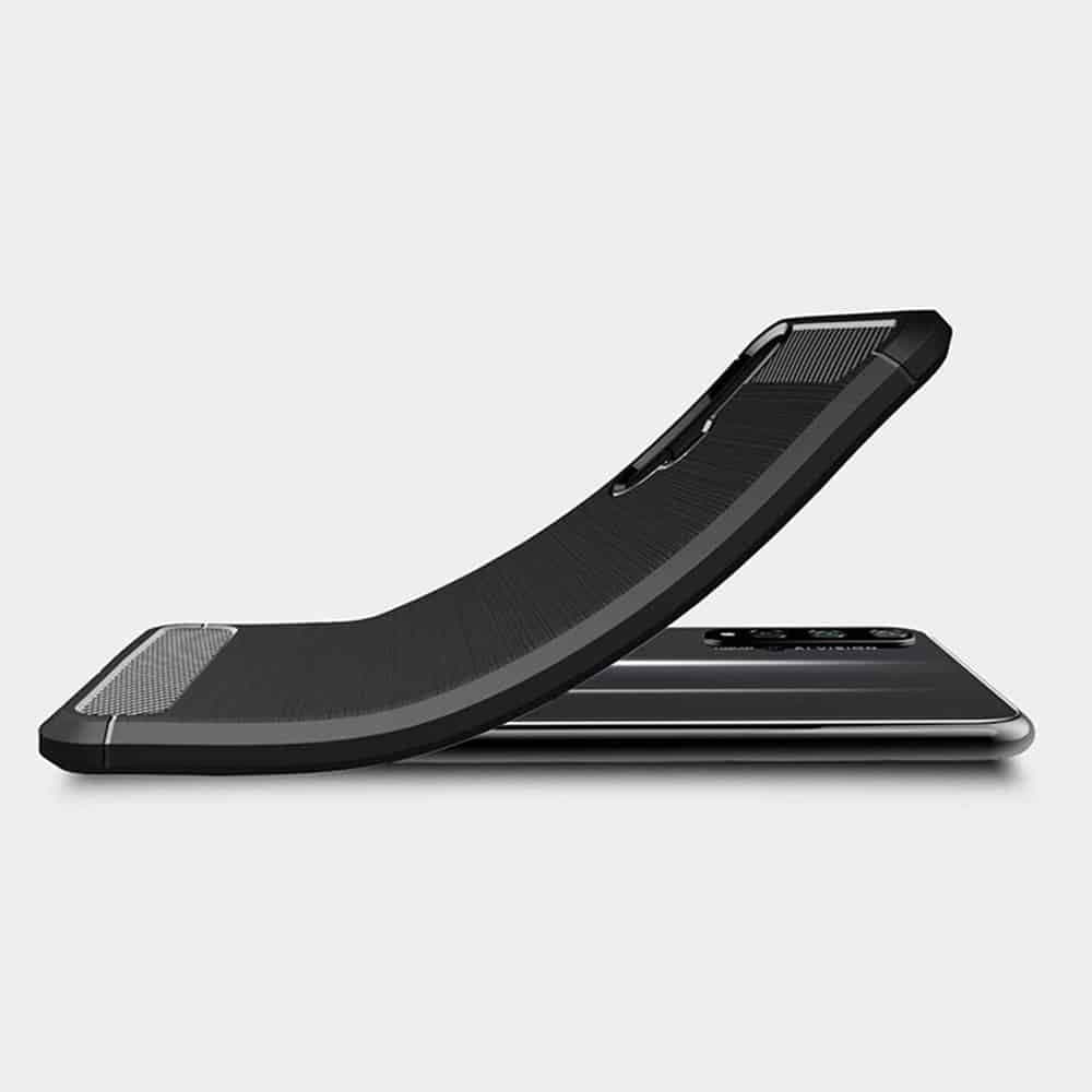 Techsuit Carbon Silicone - θήκη για Huawei nova 5T / Honor 20 - Μαύρο 3