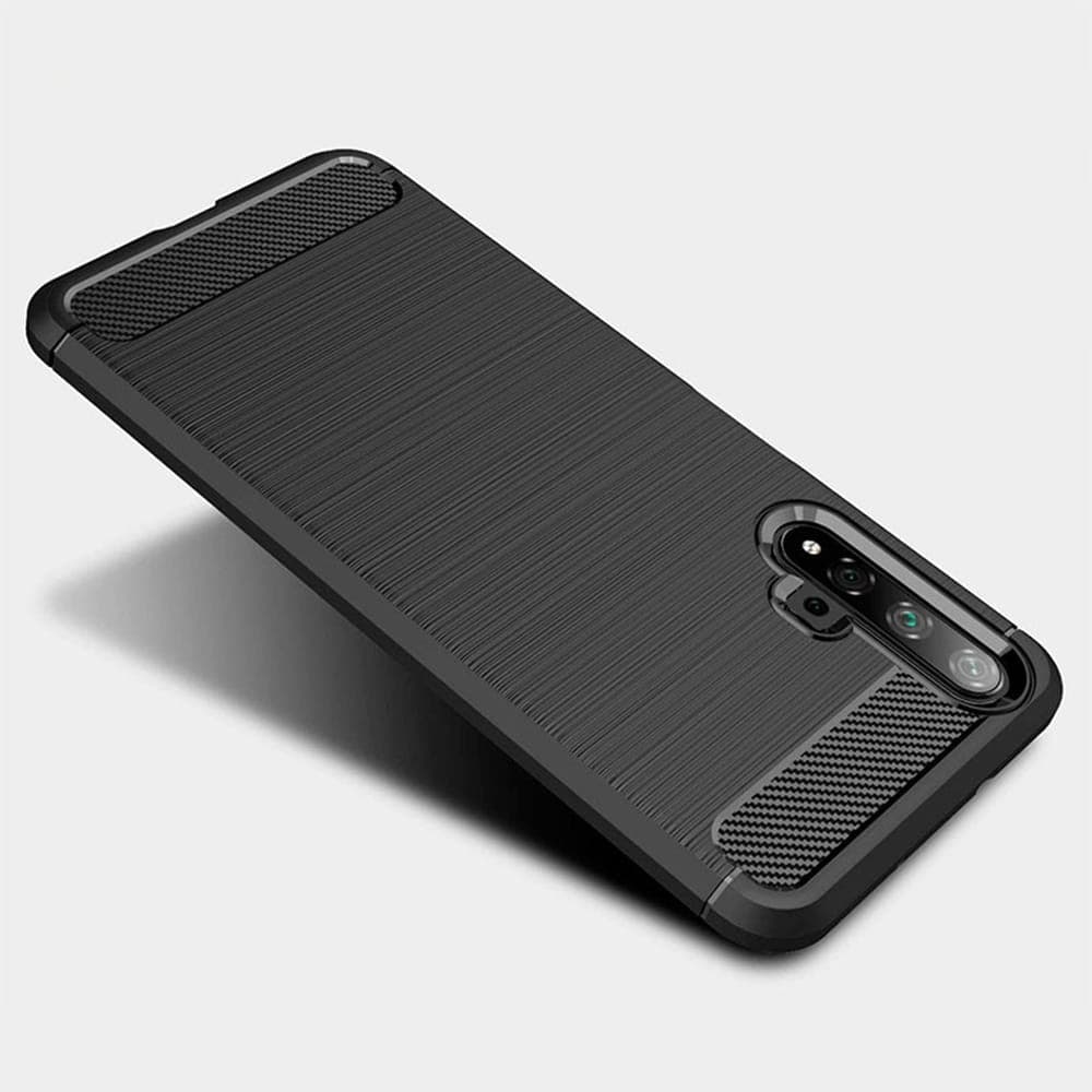 Techsuit Carbon Silicone - θήκη για Huawei nova 5T / Honor 20 - Μαύρο 4