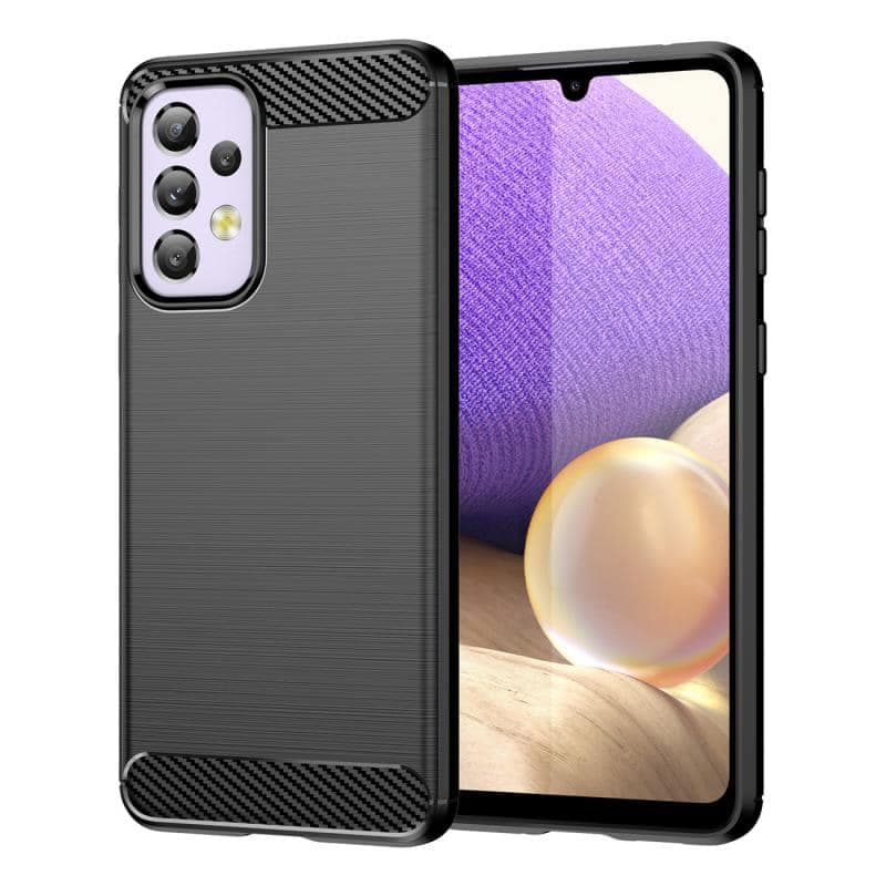 Techsuit Carbon Silicone - θήκη για Samsung Galaxy A32 5G - Μαύρο