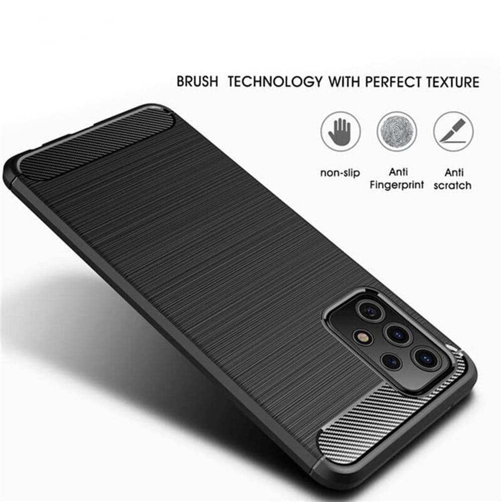 Techsuit Carbon Silicone - θήκη για Samsung Galaxy A32 5G - Μαύρο 2