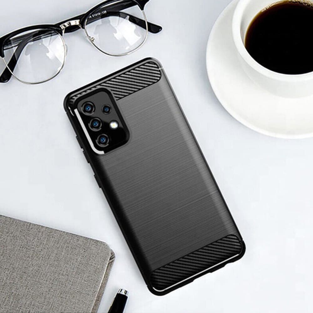 Techsuit Carbon Silicone - θήκη για Samsung Galaxy A32 5G - Μαύρο 3