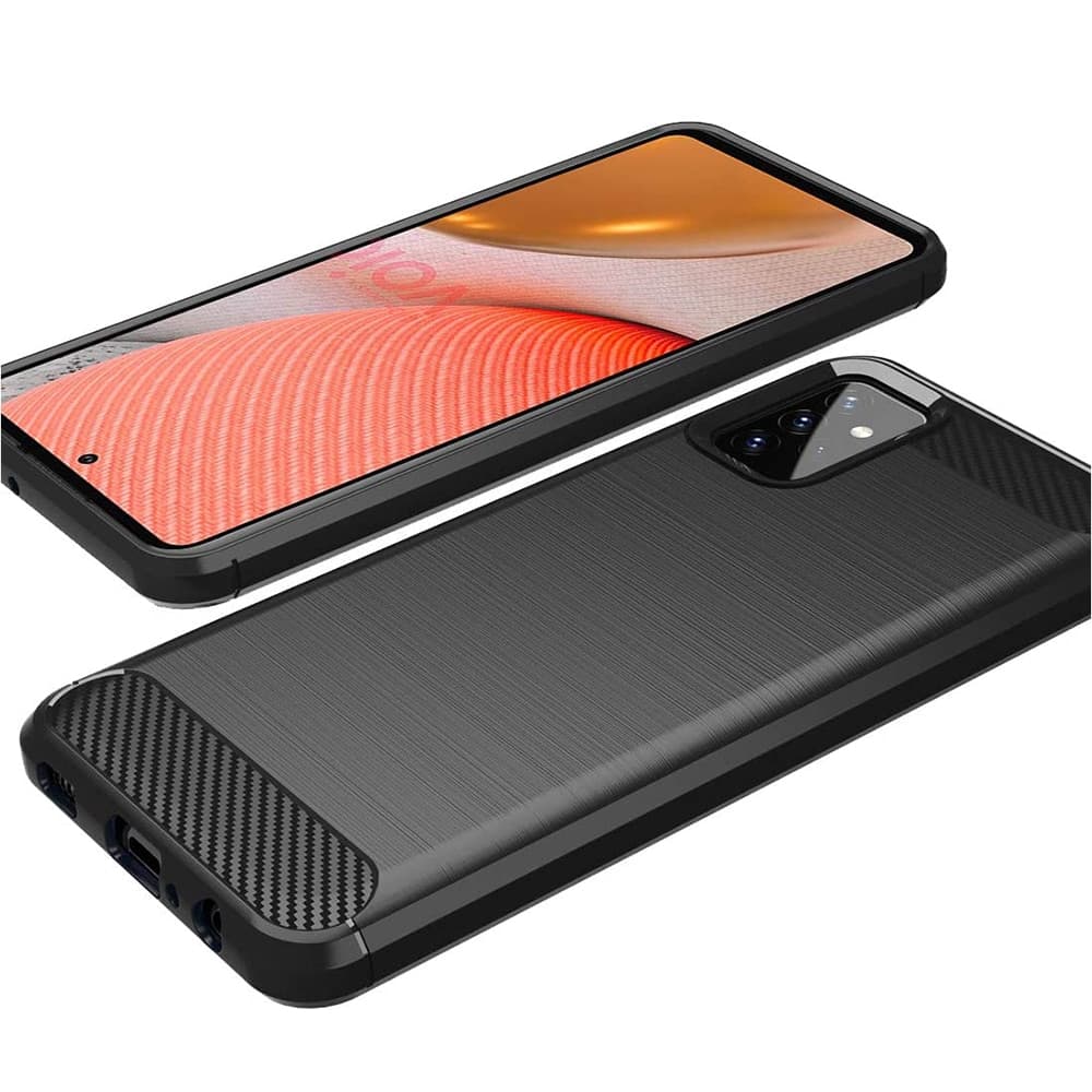 Techsuit Carbon Silicone - θήκη για Samsung Galaxy A72 - Μαύρο 2