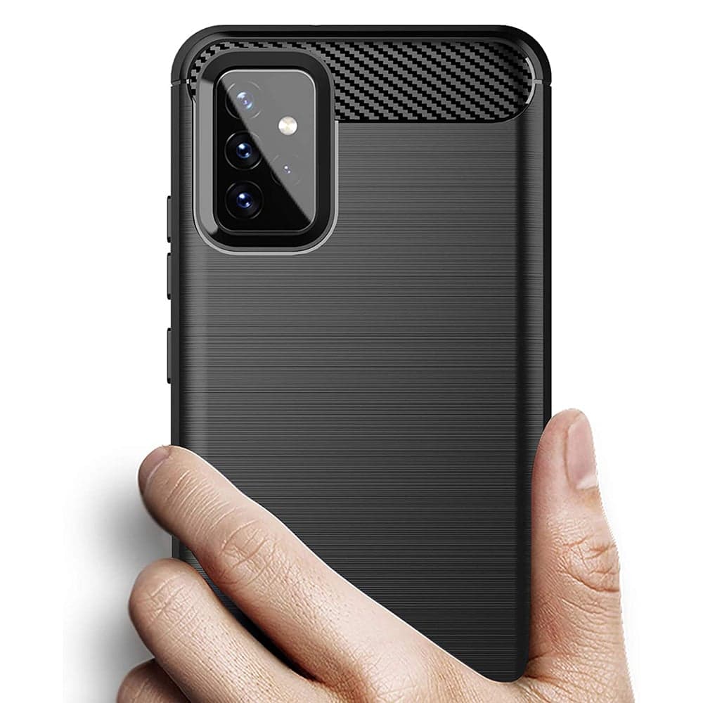 Techsuit Carbon Silicone - θήκη για Samsung Galaxy A72 - Μαύρο 3