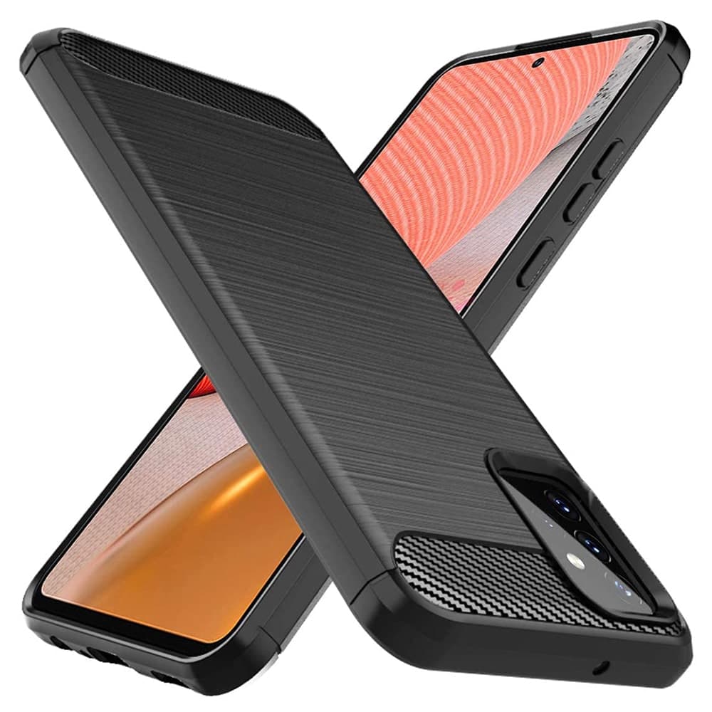 Techsuit Carbon Silicone - θήκη για Samsung Galaxy A72 - Μαύρο 4