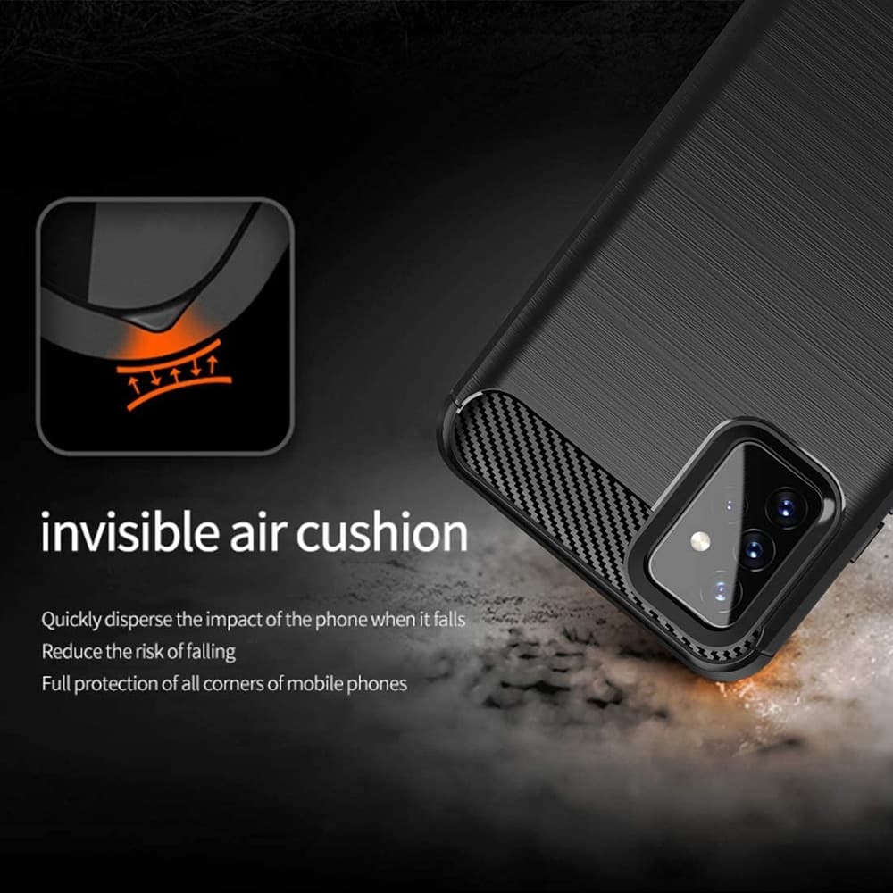 Techsuit Carbon Silicone - θήκη για Samsung Galaxy A72 - Μαύρο 5