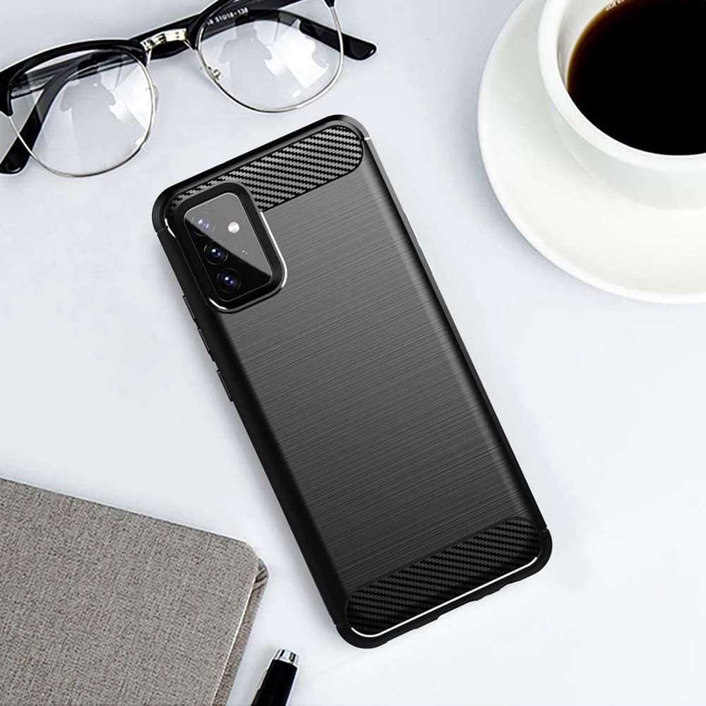 Techsuit Carbon Silicone - θήκη για Samsung Galaxy A72 - Μαύρο 6