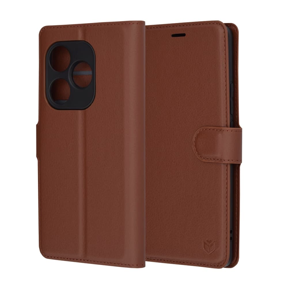 Techsuit Leather Folio - θήκη για Realme GT 5G - Καφέ 6