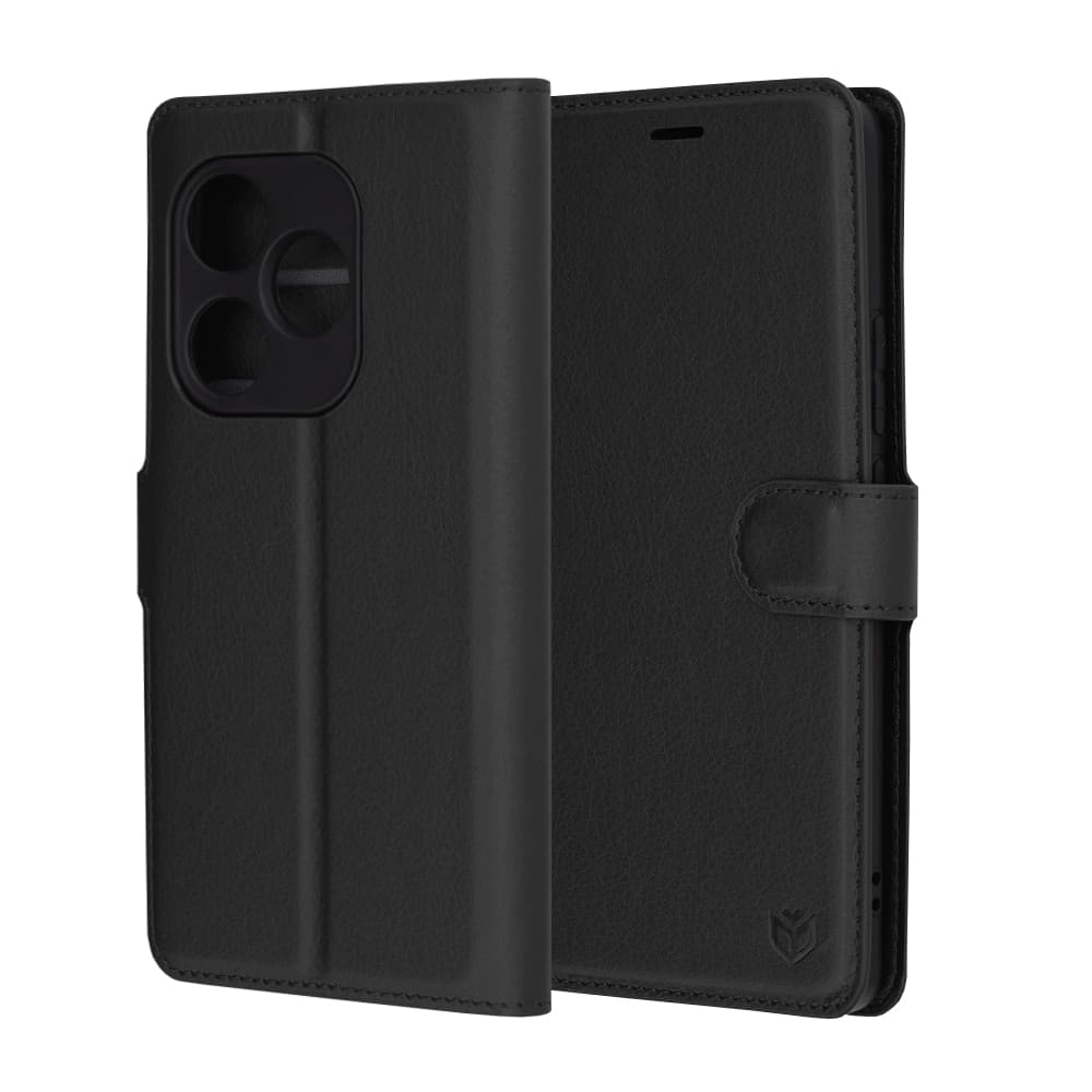 Techsuit Leather Folio - θήκη για Realme GT 5G - Μαύρο 6