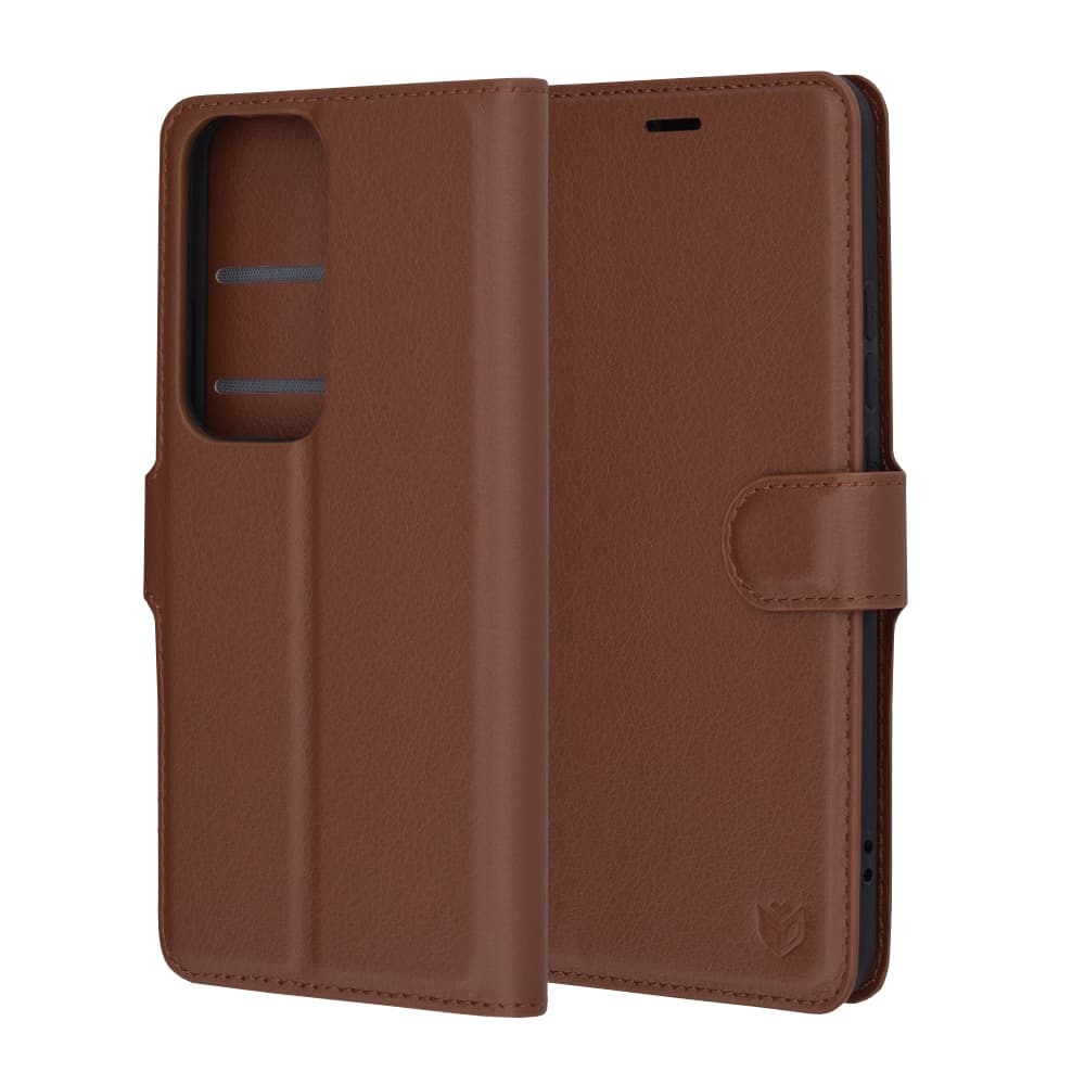 Techsuit Leather Folio - θήκη για Oppo Reno12 Pro - Καφέ 6
