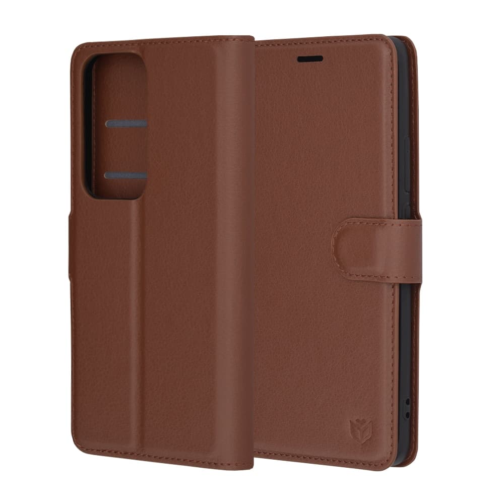 Techsuit Leather Folio - θήκη για Oppo Reno12 - Καφέ 6