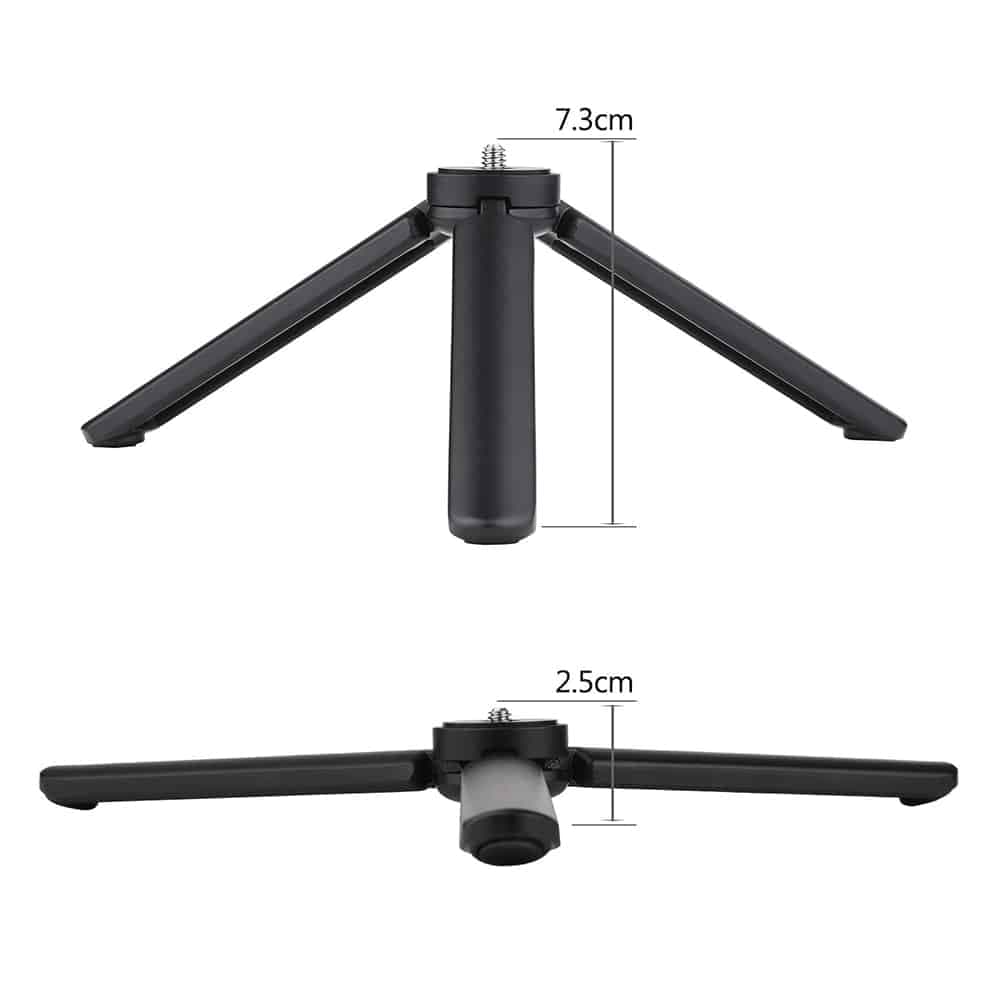 Techsuit - Mini Tripod (TPD3) - Adjustable, with 1/4 Inch Screw Key for ILDC, DSLR Camera - Black 5