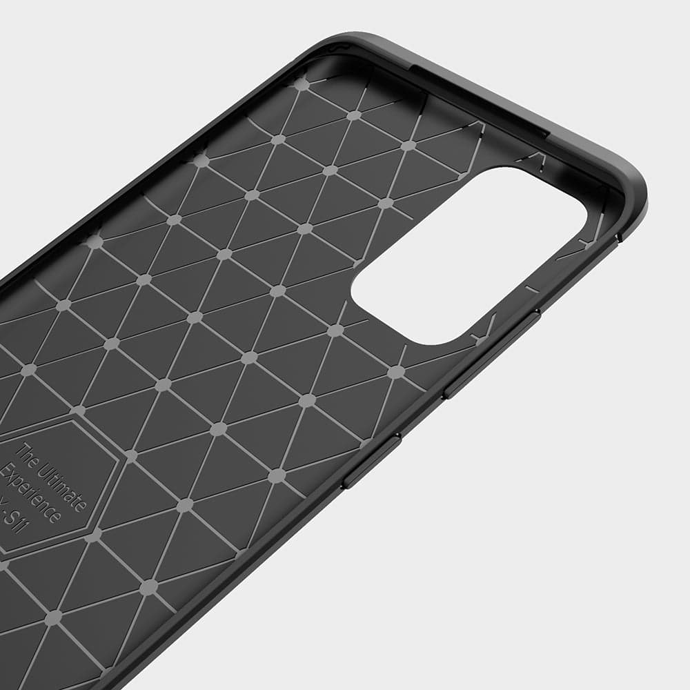 Techsuit Carbon Silicone - θήκη για Samsung Galaxy S21 Ultra 5G - Μαύρο 2
