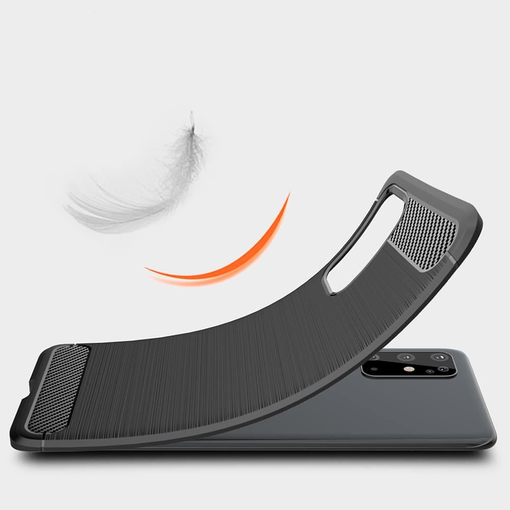 Techsuit Carbon Silicone - θήκη για Samsung Galaxy S21 Ultra 5G - Μαύρο 3