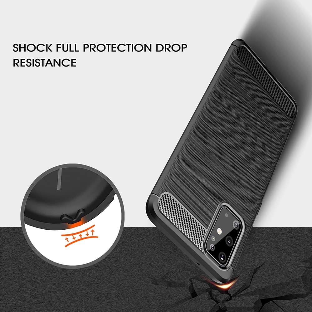 Techsuit Carbon Silicone - θήκη για Samsung Galaxy S21 Ultra 5G - Μαύρο 4