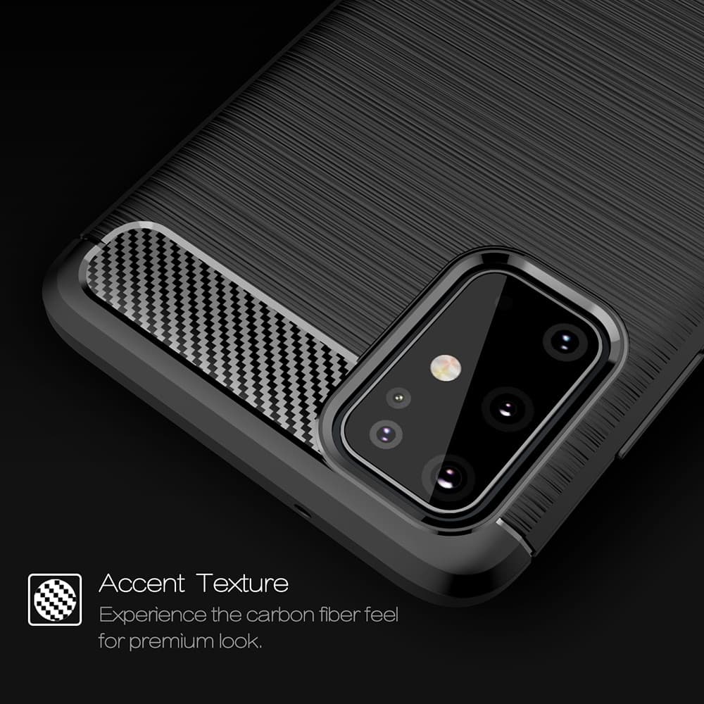 Techsuit Carbon Silicone - θήκη για Samsung Galaxy S21 Ultra 5G - Μαύρο 5