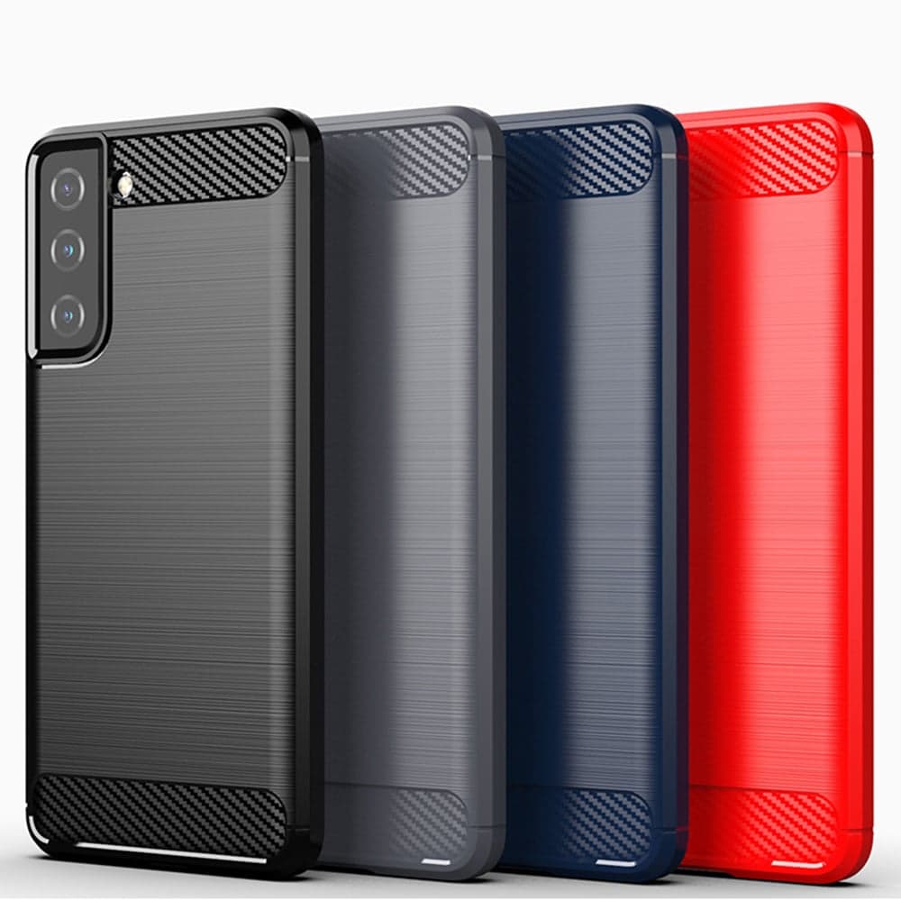 Techsuit Carbon Silicone - θήκη για Samsung Galaxy S21 - Μαύρο 5