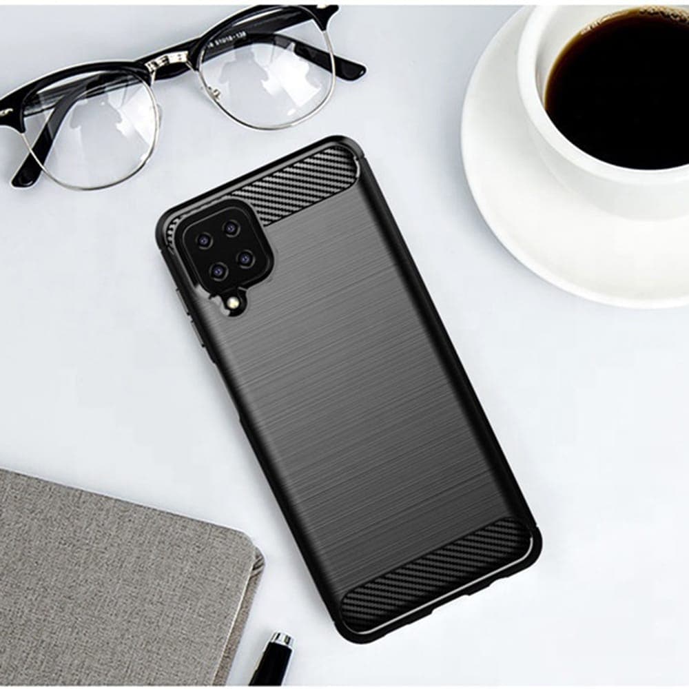 Techsuit Carbon Silicone - θήκη για Samsung Galaxy A12 - Μαύρο 2