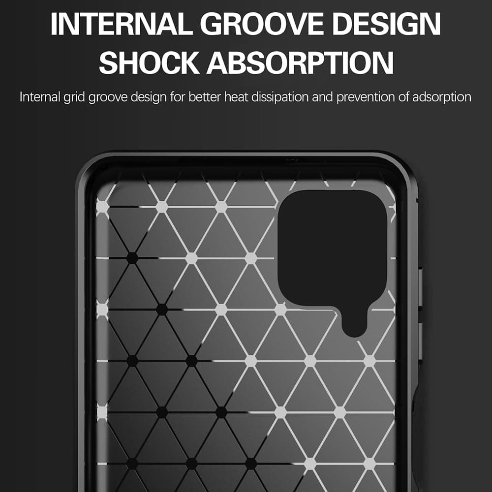 Techsuit Carbon Silicone - θήκη για Samsung Galaxy A12 - Μαύρο 3