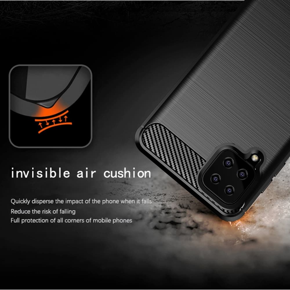 Techsuit Carbon Silicone - θήκη για Samsung Galaxy A12 - Μαύρο 4