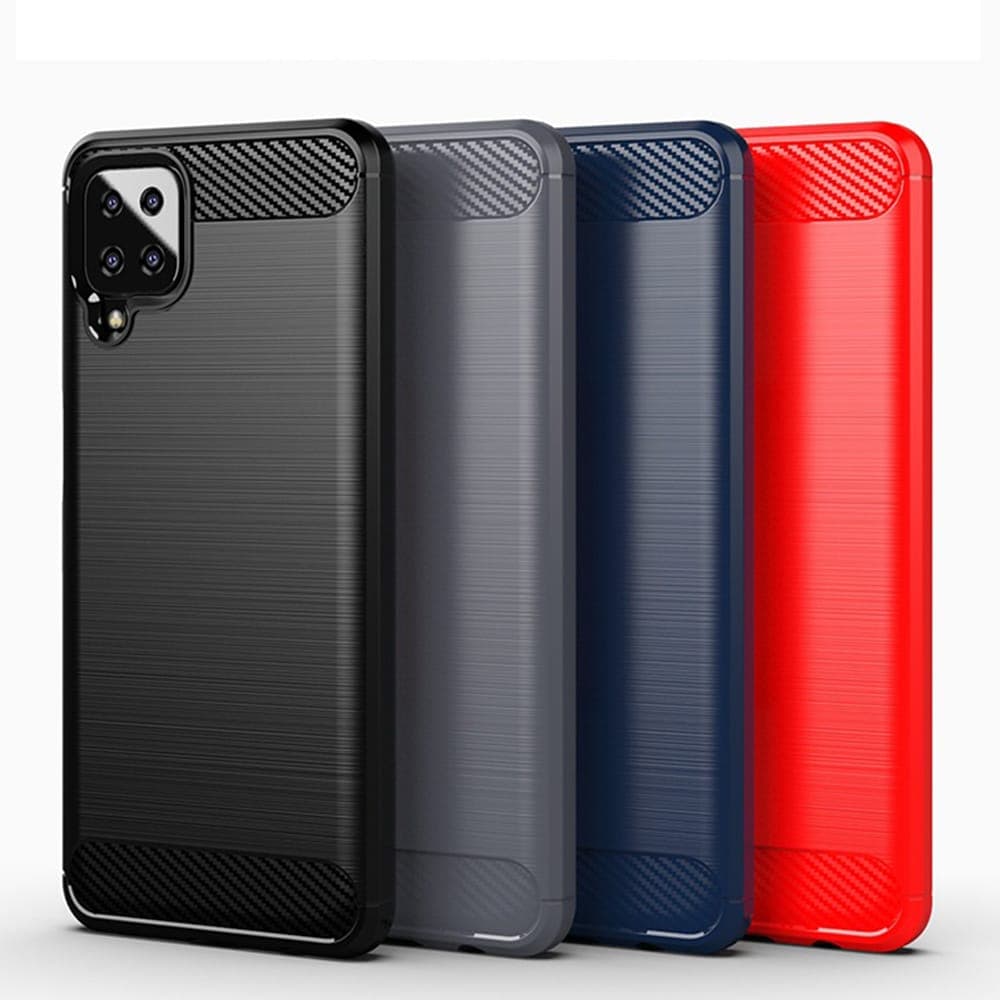 Techsuit Carbon Silicone - θήκη για Samsung Galaxy A12 - Μαύρο 6