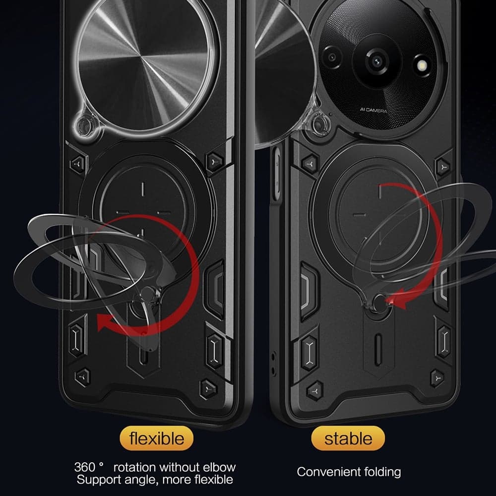 Techsuit CamGuard Pro - θήκη για Oppo Reno12 F / 4G 5G FS - Μαύρο 6
