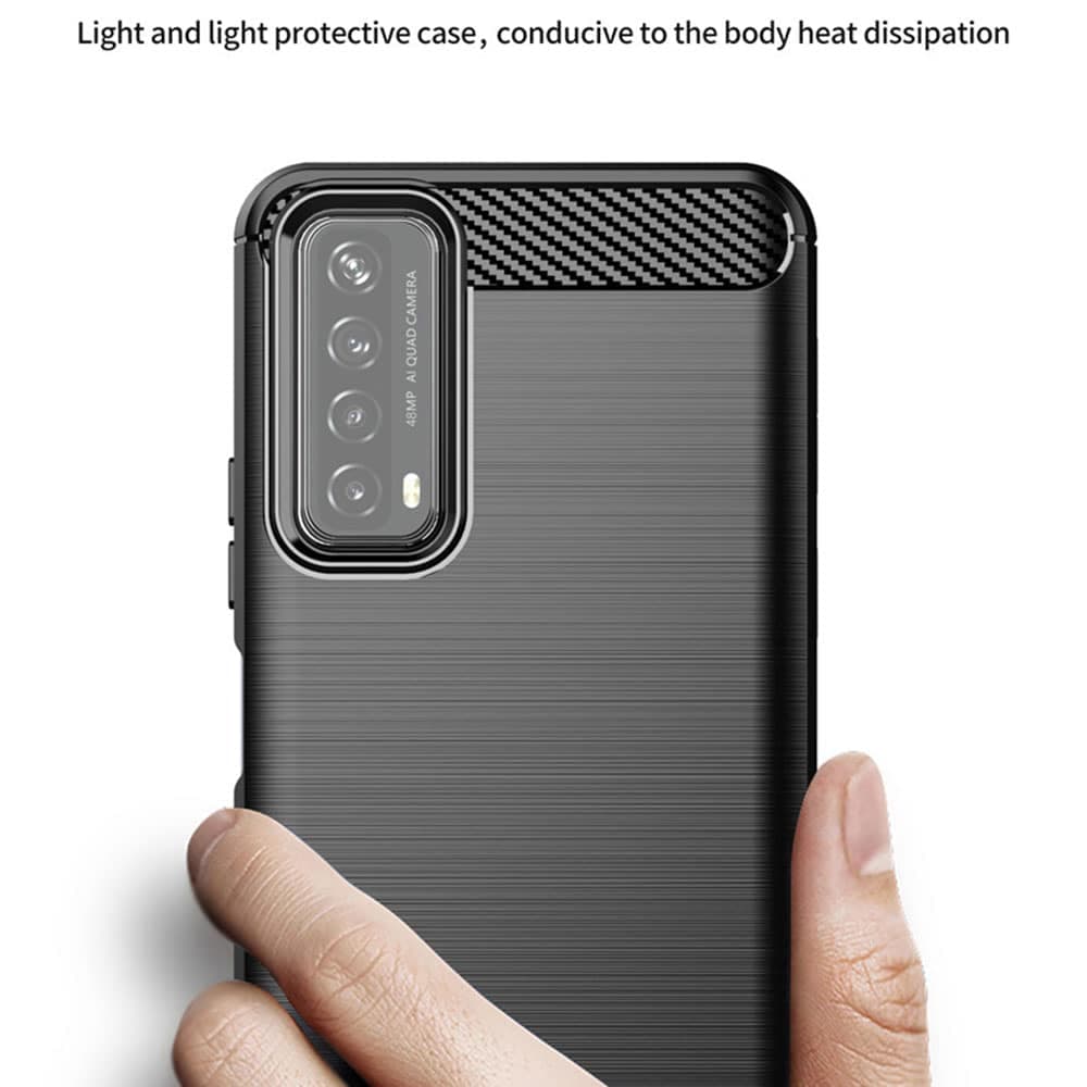 Techsuit Carbon Silicone - θήκη για Huawei P smart 2021 - Μαύρο 2