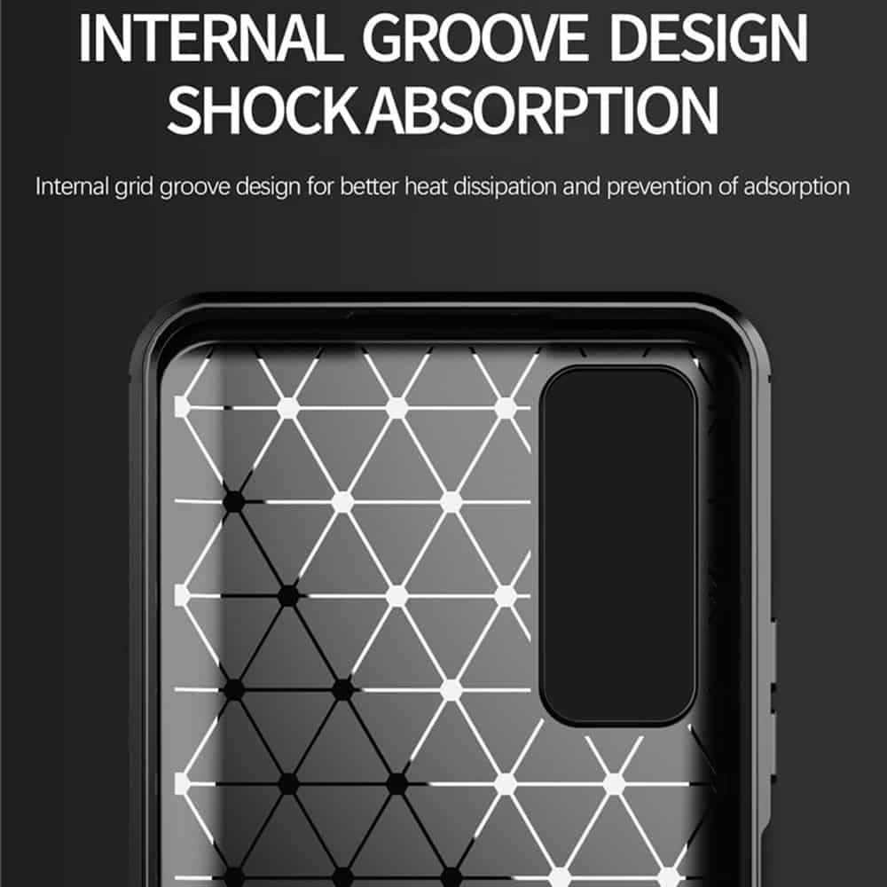 Techsuit Carbon Silicone - θήκη για Huawei P smart 2021 - Μαύρο 3