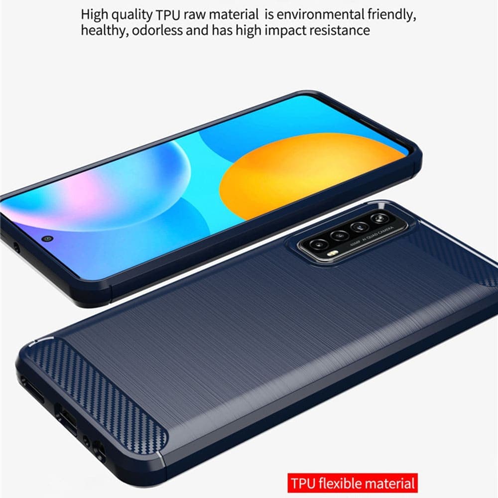 Techsuit Carbon Silicone - θήκη για Huawei P smart 2021 - Μαύρο 4