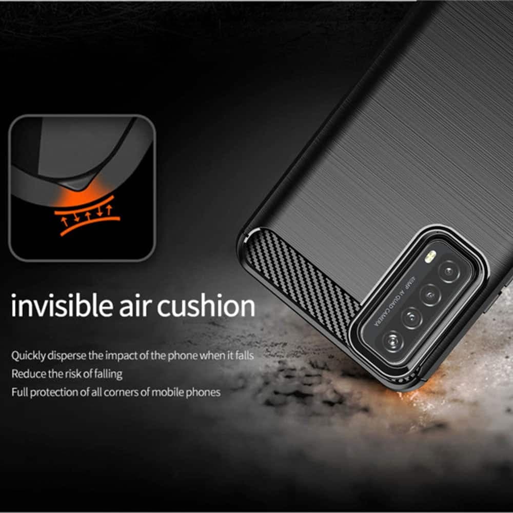 Techsuit Carbon Silicone - θήκη για Huawei P smart 2021 - Μαύρο 5