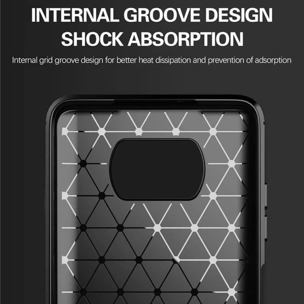 Techsuit Carbon Silicone - θήκη για Xiaomi Poco X3 - Μαύρο 5