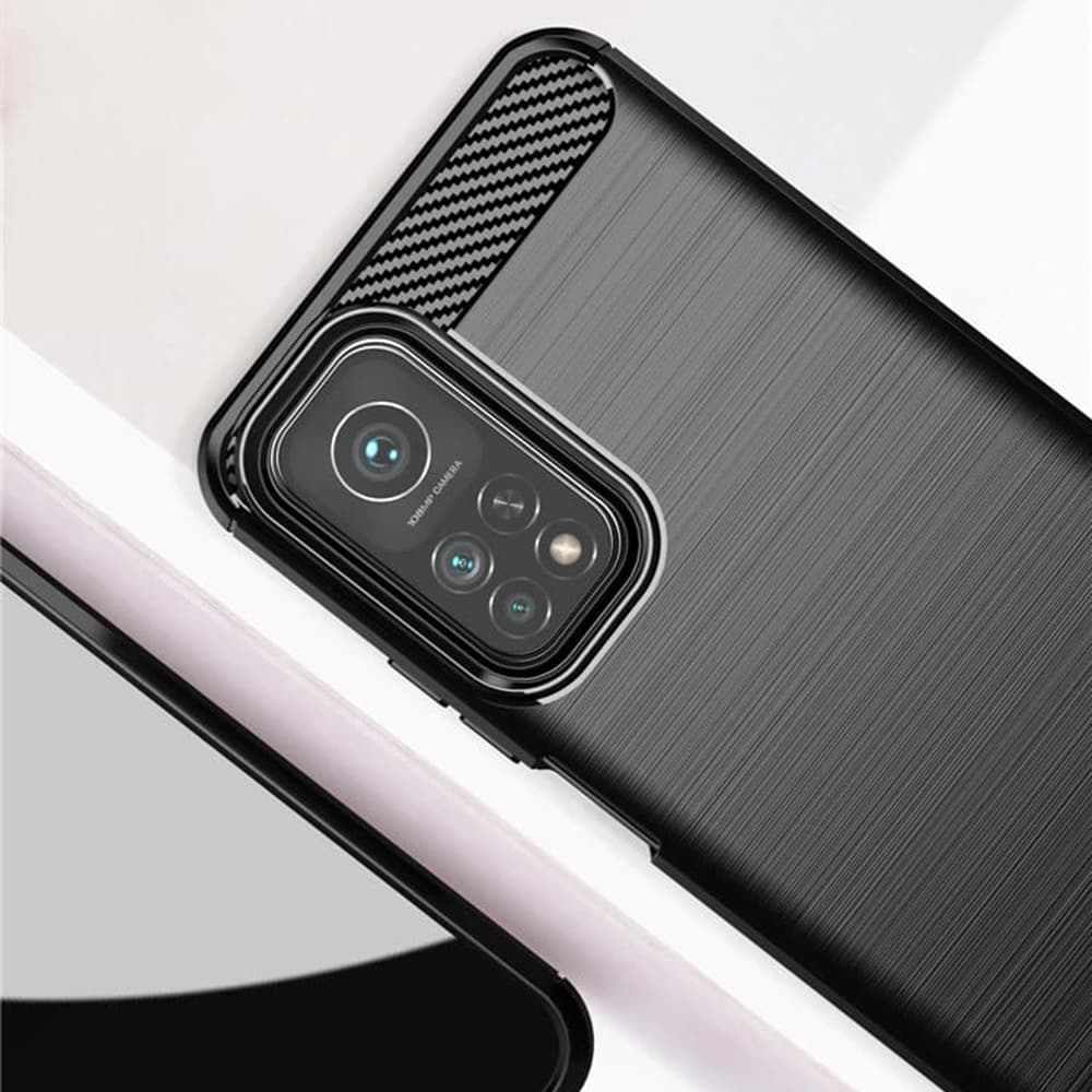 Techsuit Carbon Silicone - θήκη για Xiaomi Mi 10T 5G - Μαύρο 2