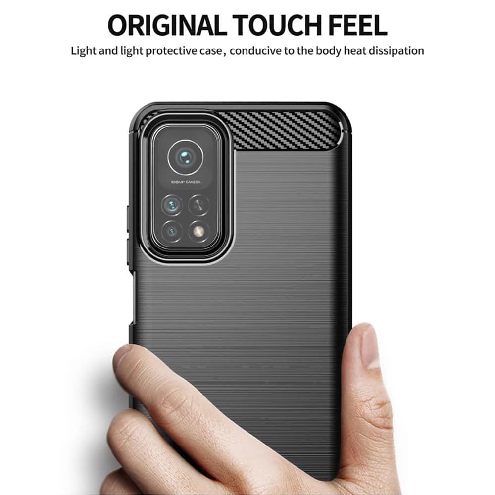 Techsuit Carbon Silicone - θήκη για Xiaomi Mi 10T 5G - Μαύρο 4
