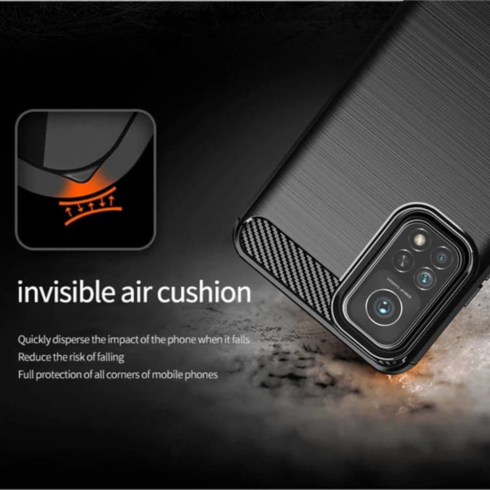 Techsuit Carbon Silicone - θήκη για Xiaomi Mi 10T 5G - Μαύρο 5