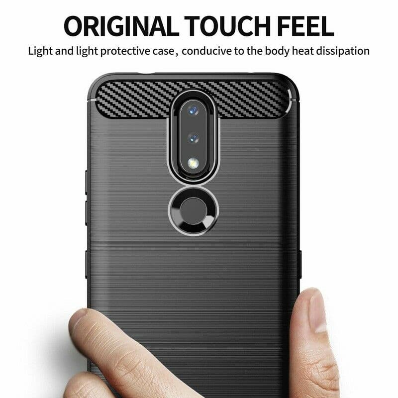 Techsuit Carbon Silicone - θήκη για Nokia 2.4 - Μαύρο 2
