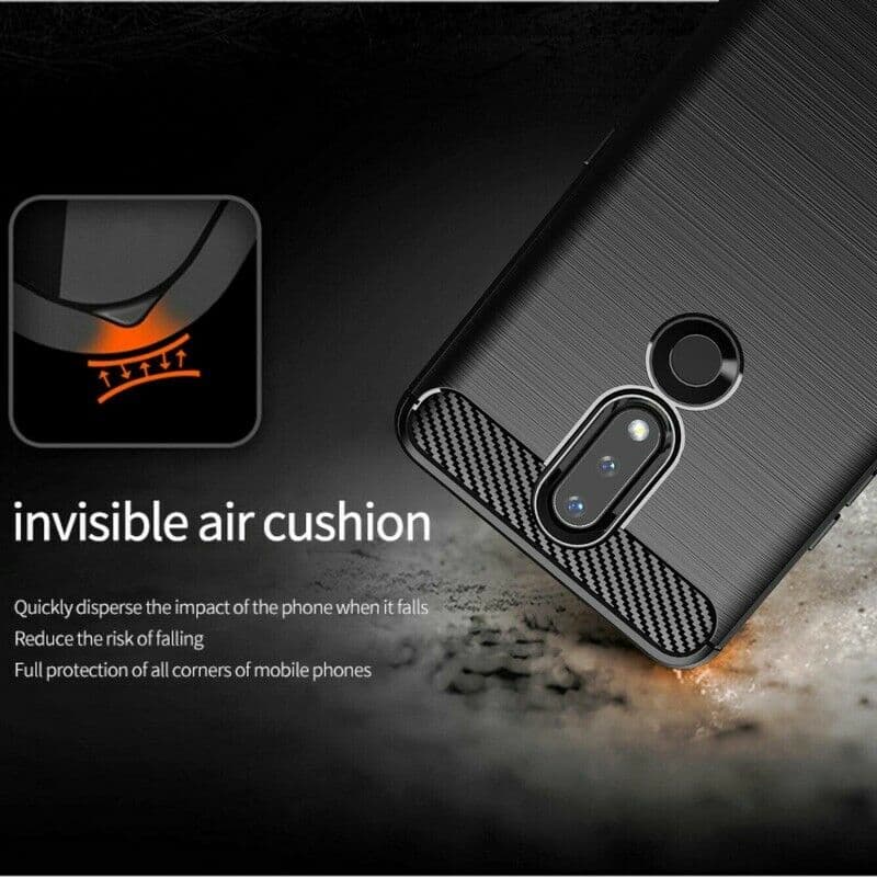 Techsuit Carbon Silicone - θήκη για Nokia 2.4 - Μαύρο 3
