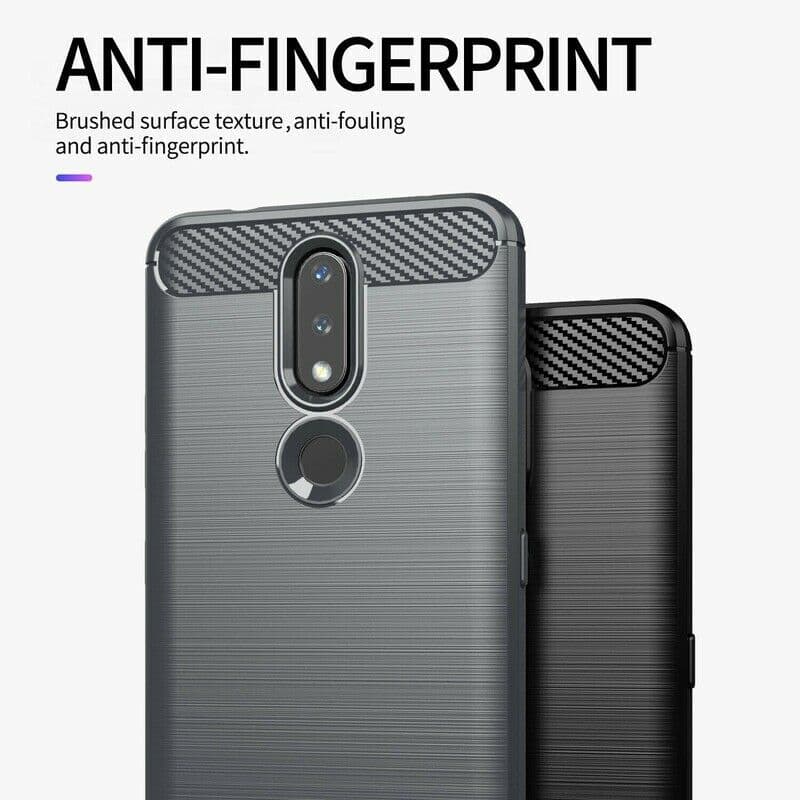 Techsuit Carbon Silicone - θήκη για Nokia 2.4 - Μαύρο 5