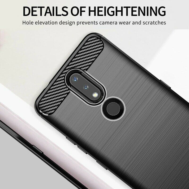 Techsuit Carbon Silicone - θήκη για Nokia 2.4 - Μαύρο 6